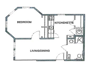 One Bedroom Apartment B